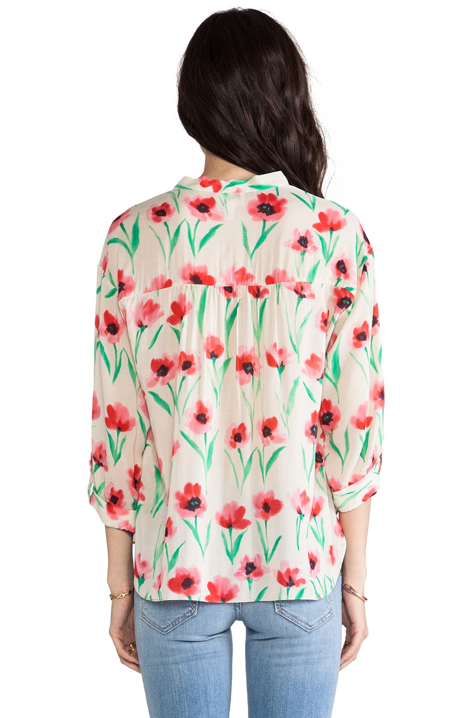 poppy print tops