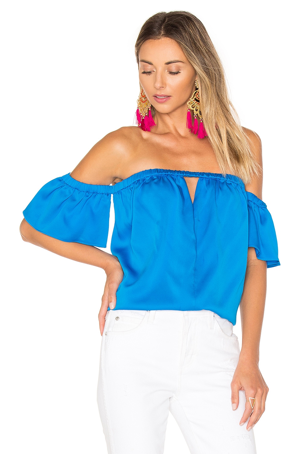 MILLY Blaire Top in Lapis | REVOLVE