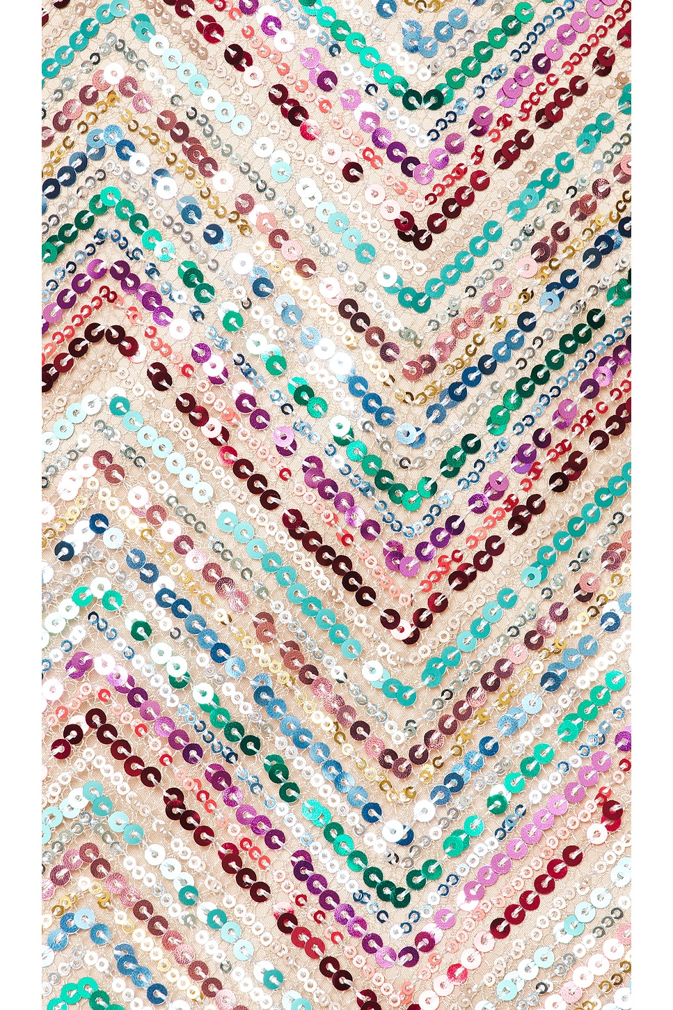 Chevron Sequins Strapless Top