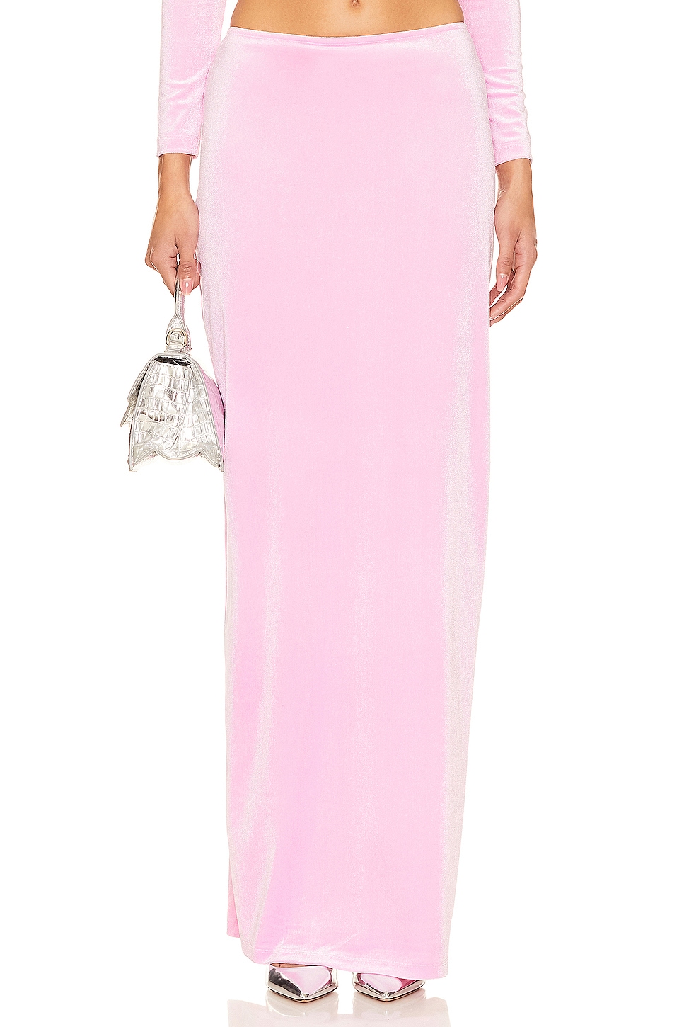 Falda rosa satín – Milo Boutique