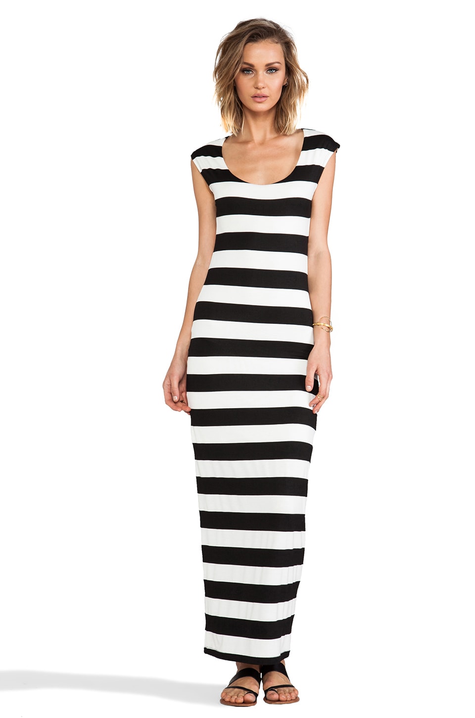 MM Couture by Miss Me Striped Maxi Dress in Black & White | REVOLVE