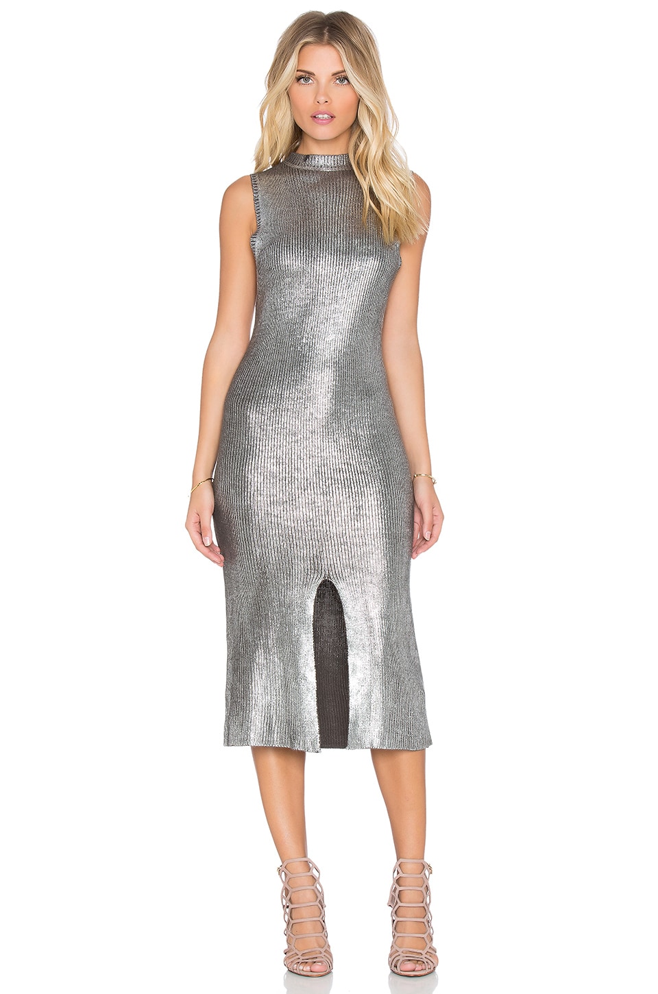revolve silver dress
