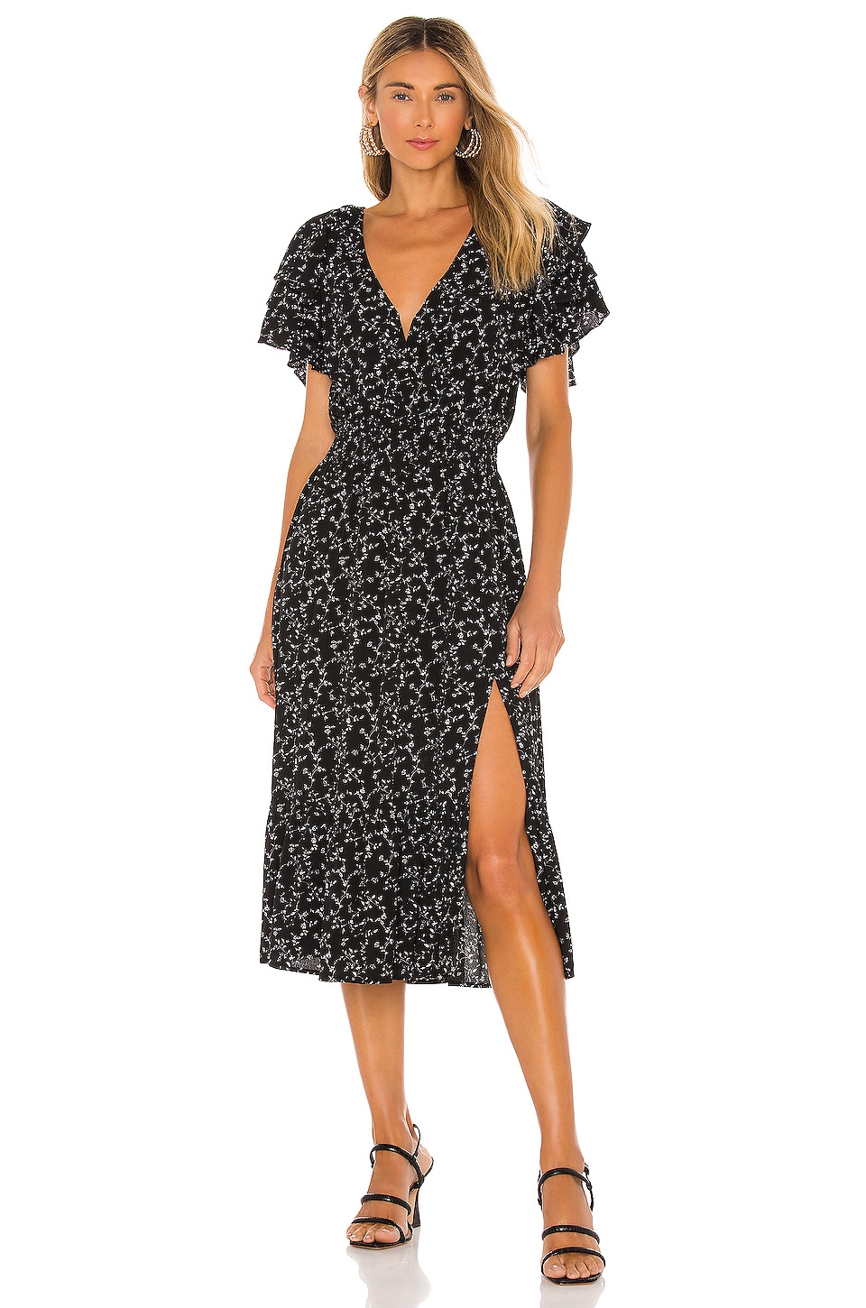 MINKPINK Marbel Midi Dress in Black & White | REVOLVE