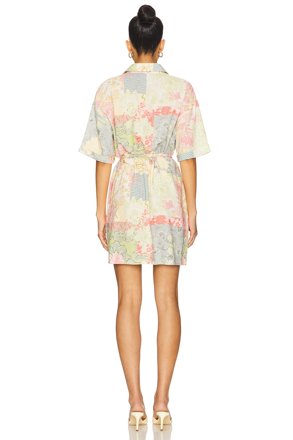 tomoworks　REVOLVE MINKPINK Aurora Mini Shirt Dress in Patchwork | REVOLVE