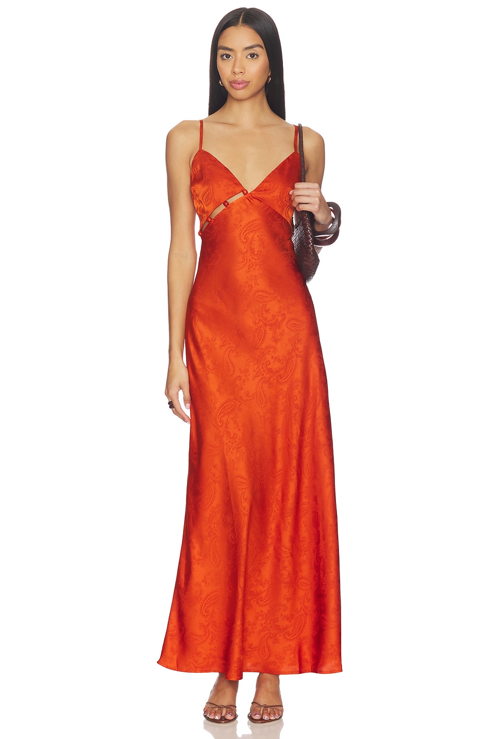 MINKPINK Valencia Bead Detail Dress in Paprika Paisley | REVOLVE MINKPINK Valencia Bead Detail Dress in Paprika Paisley | REVOLVE