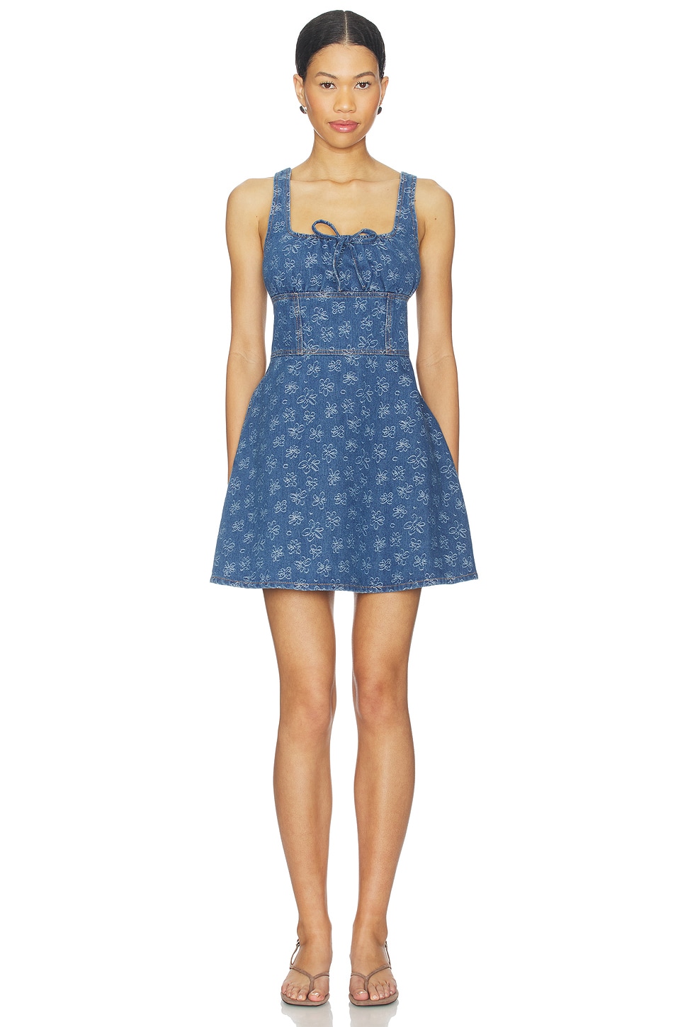 mink denim dress MINKPINK Neve Denim Mini Dress in Denim Blue