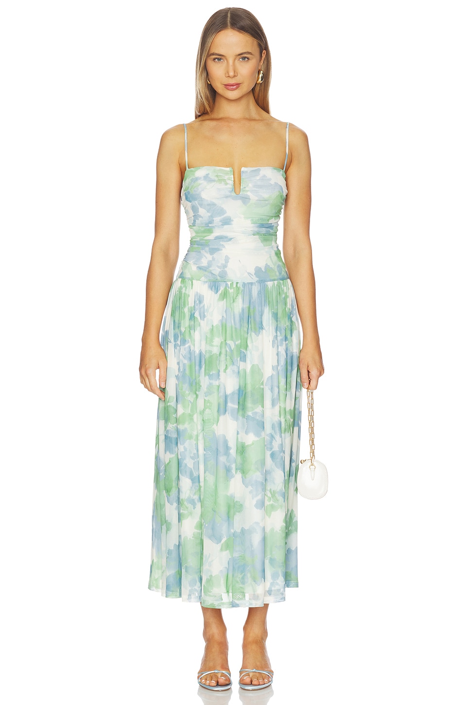 MINKPINK Carrie Mesh Maxi Dress in Watercolour Floral | REVOLVE