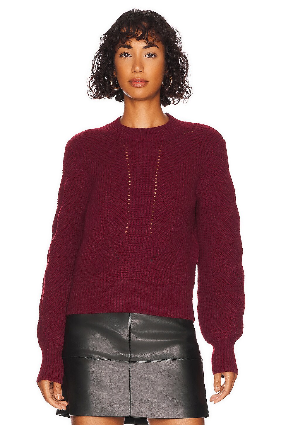 Image 1 of Page Sweater in Wine
