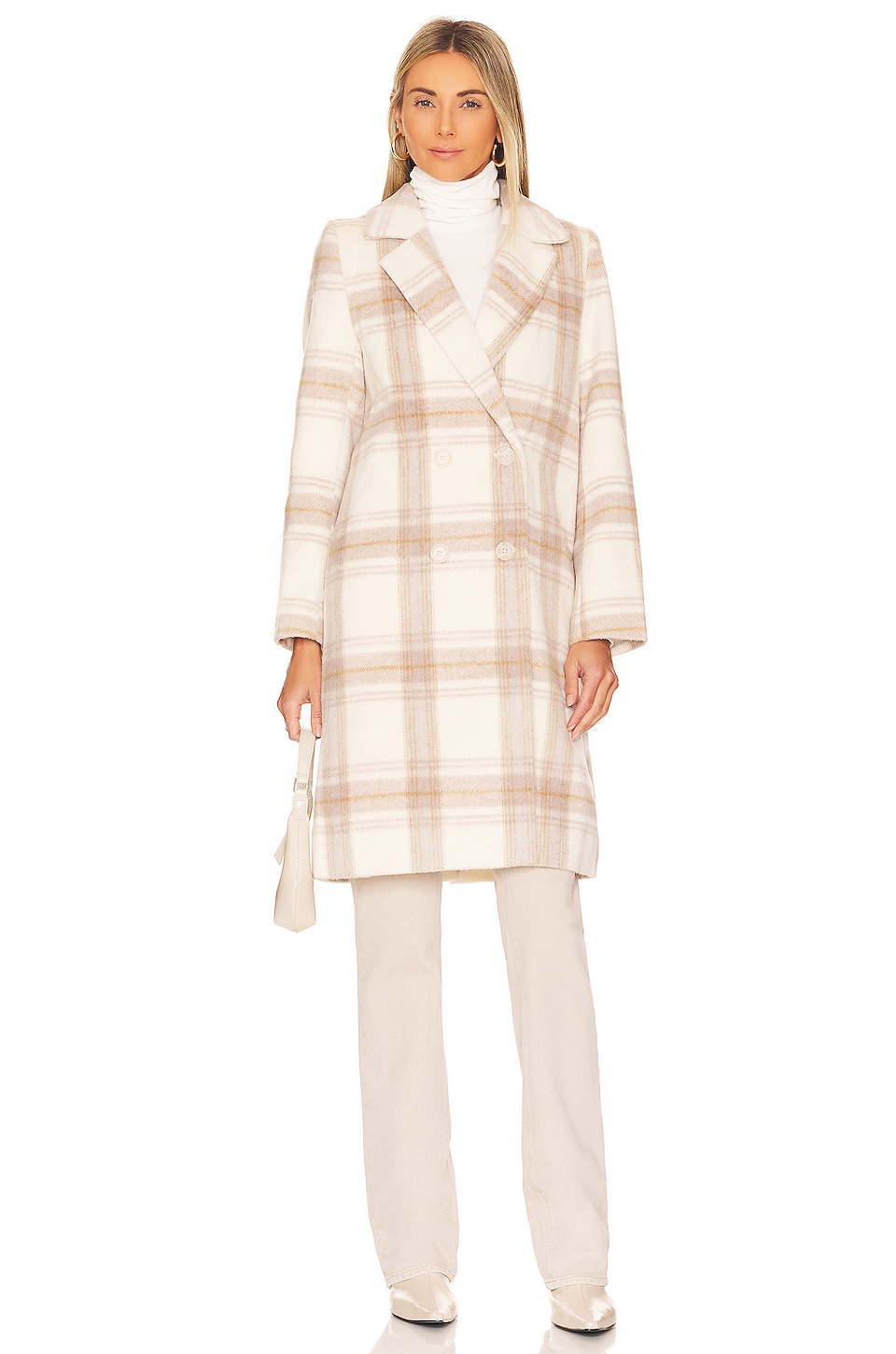 MINKPINK Iris Coat in Cream & Multi