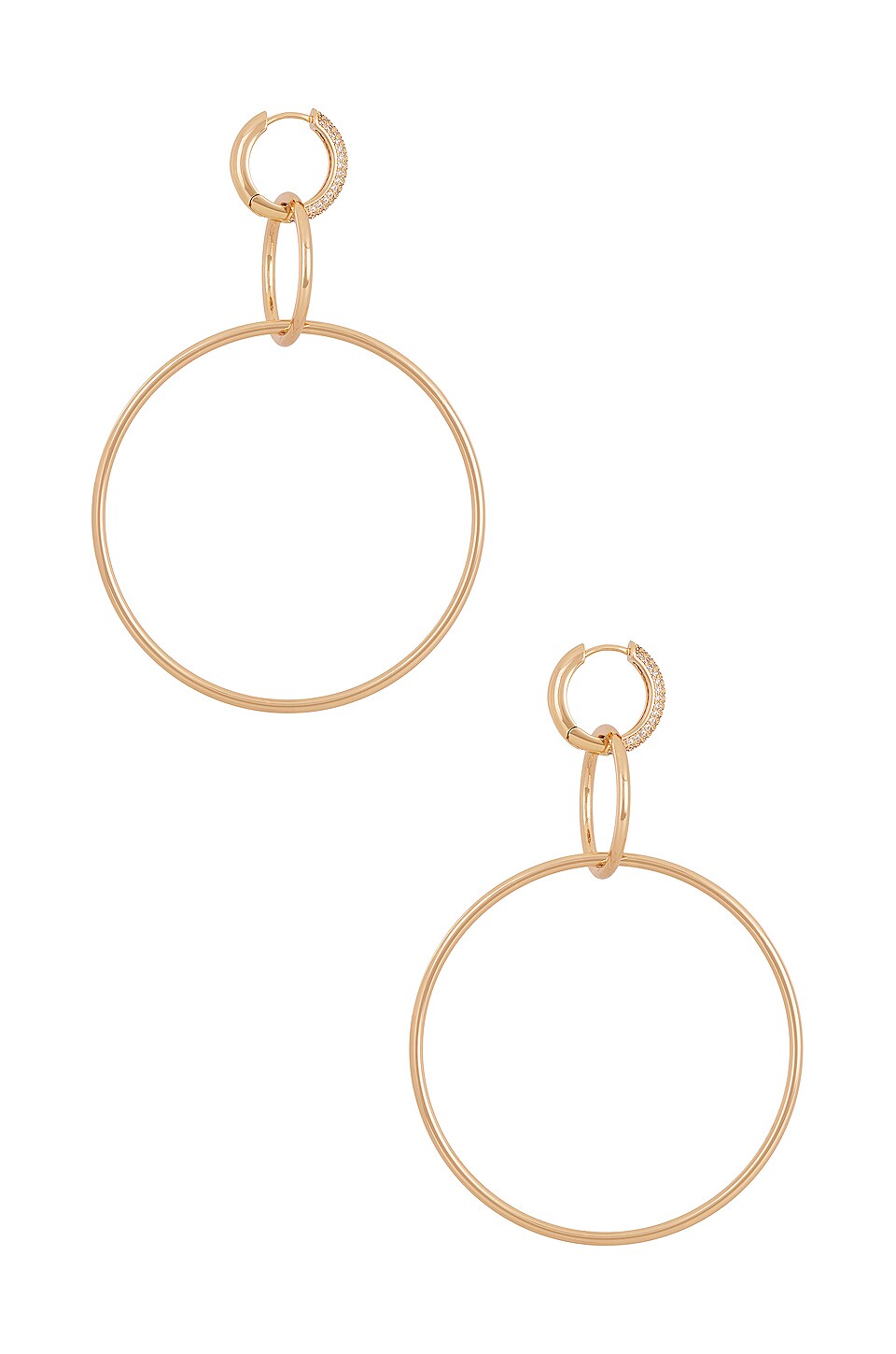 MIRANDA FRYE Leona Hoops in Gold