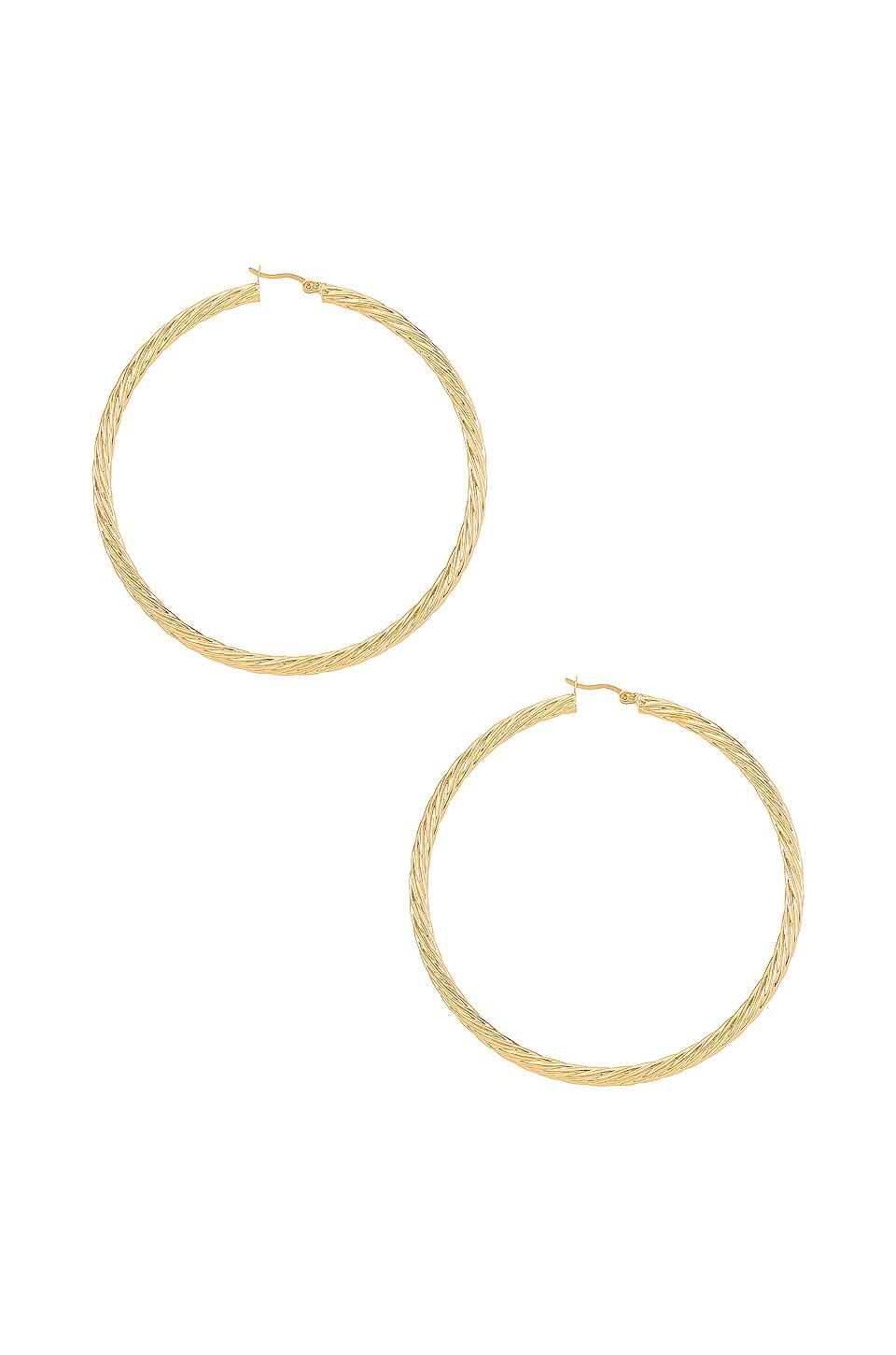 MIRANDA FRYE Selena Hoops in Gold