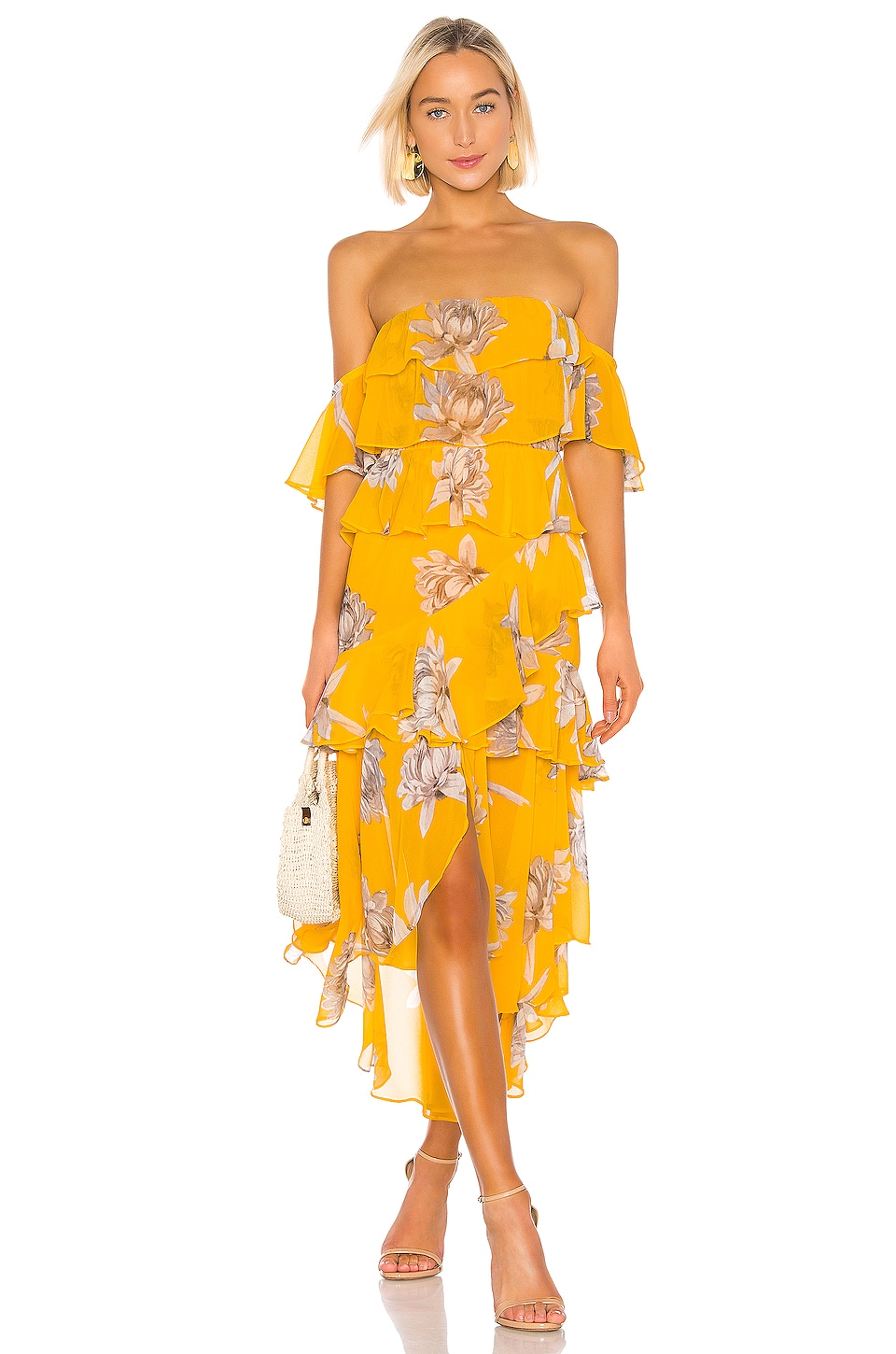 revolve yellow floral dress