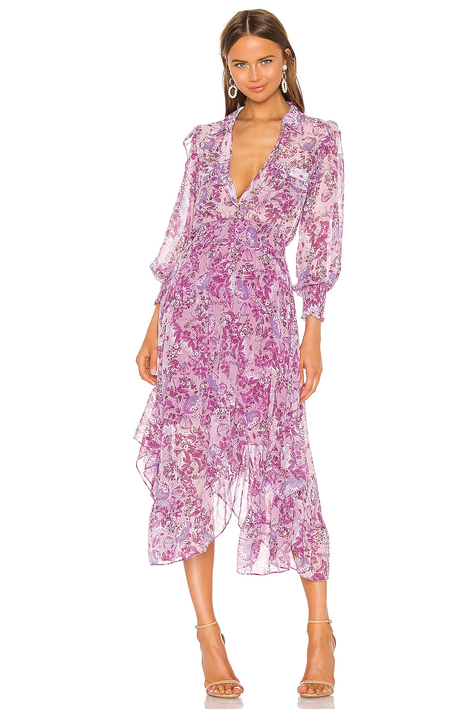 MISA Los Angeles Kaiya Dress in Lilac Floral | REVOLVE