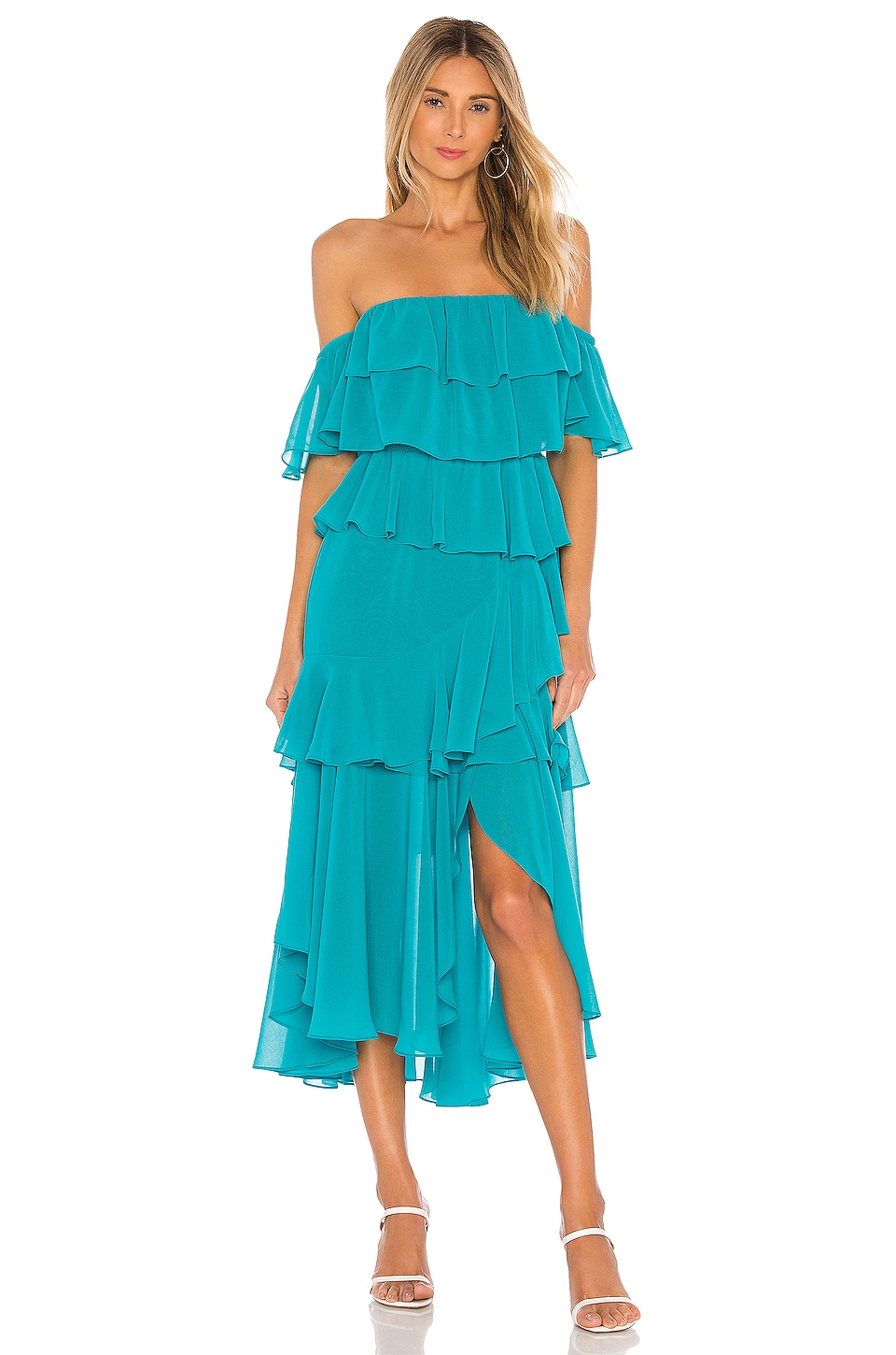 MISA Los Angeles Dalila Dress in Turquoise | REVOLVE