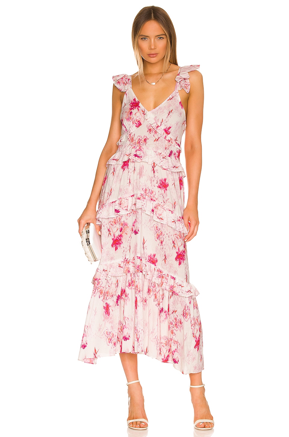 Image 1 of x REVOLVE Morrison Dress in Abstract Rose Flora