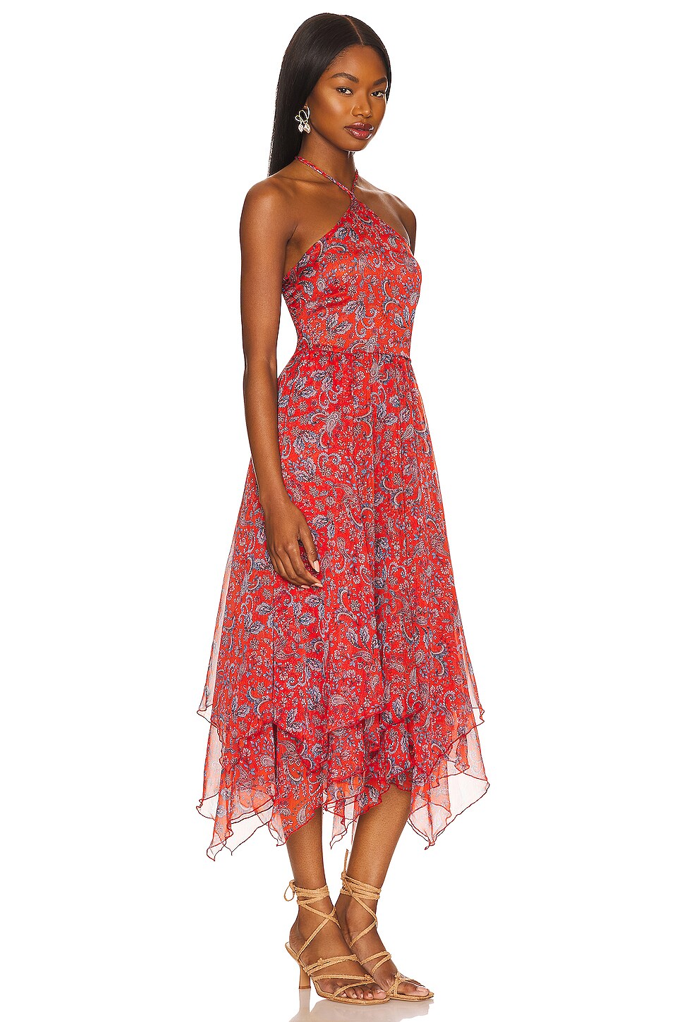 MISA Los Angeles Adele Dress in Aranciatta Paisley