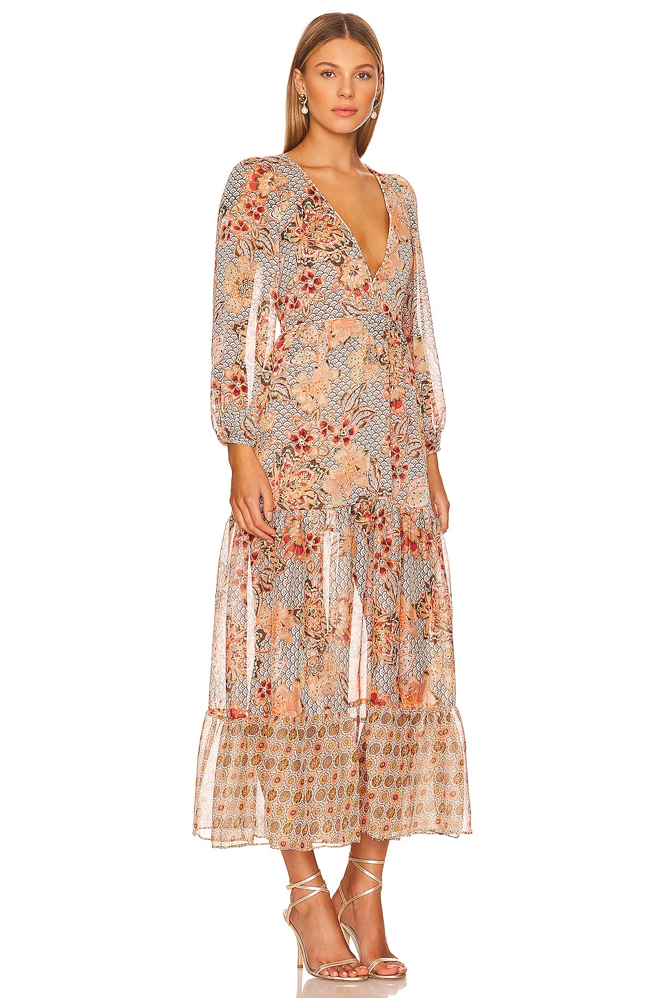 MISA Los Angeles Anahita Dress in Flora Tile Mix
