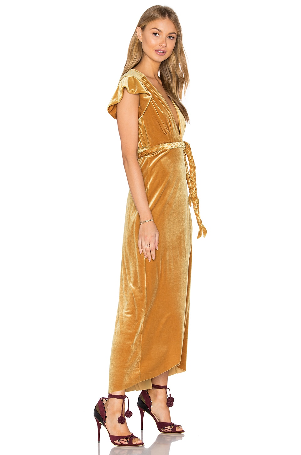 MISA Los Angeles Carolina Dress in Gold
