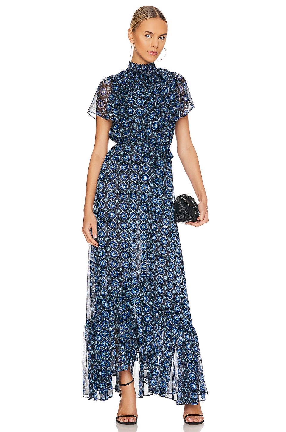 Louis Vuitton Beaded Top Monogram Tile Maxi Dress
