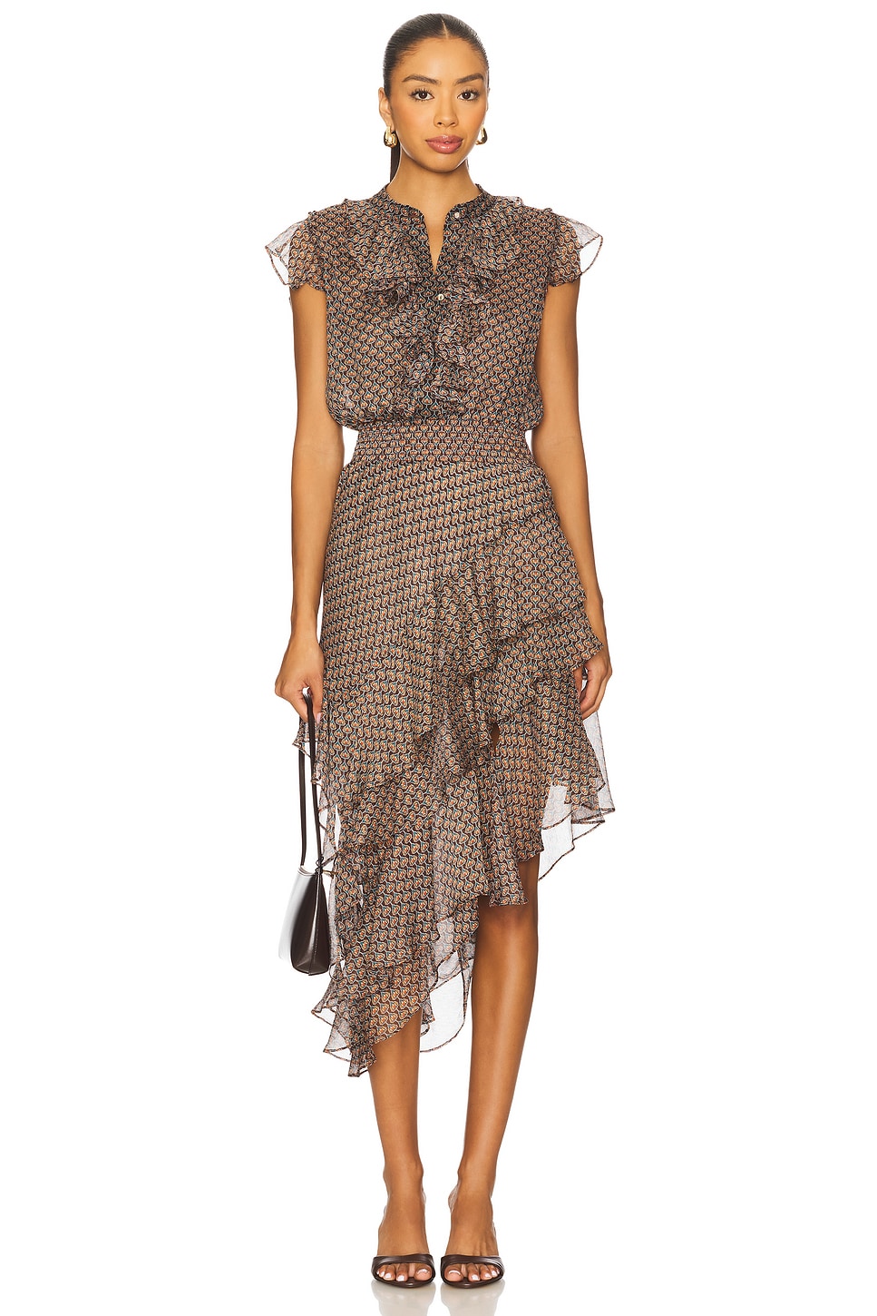 MISA Los Angeles Ilysa Dress in Brown Paisley | REVOLVE MISA Los Angeles Ilysa Dress in Brown Paisley | REVOLVE