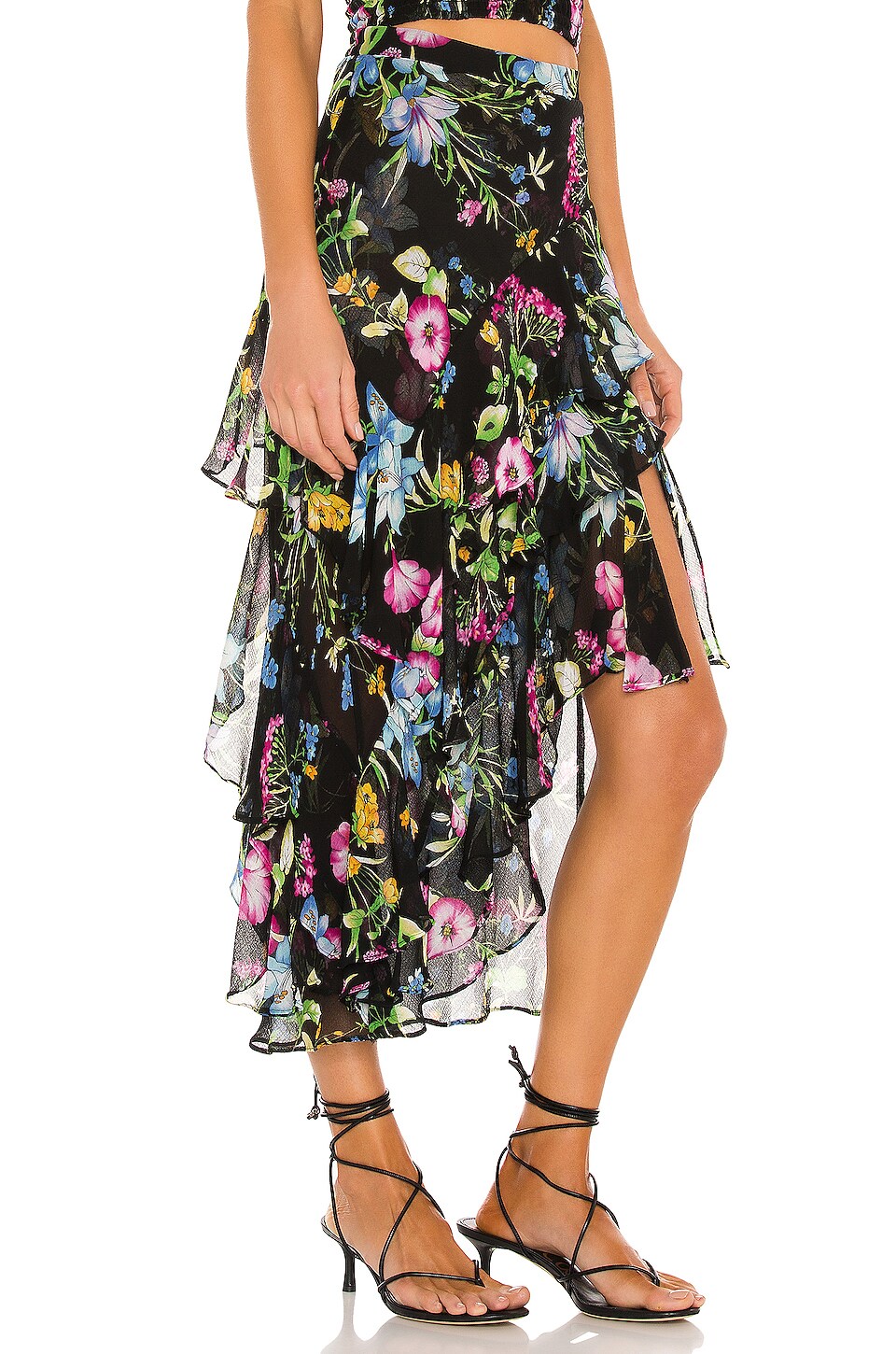 MISA Los Angeles Carmen Skirt in Flora Allover | REVOLVE