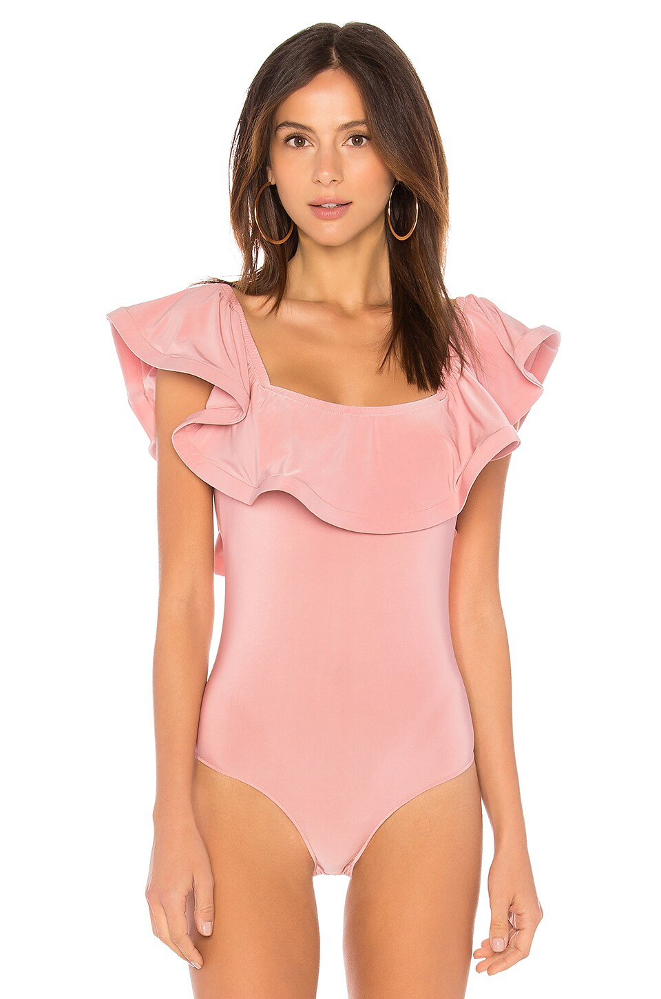 MISA Los Angeles Corcica Bodysuit in Dusty Rose