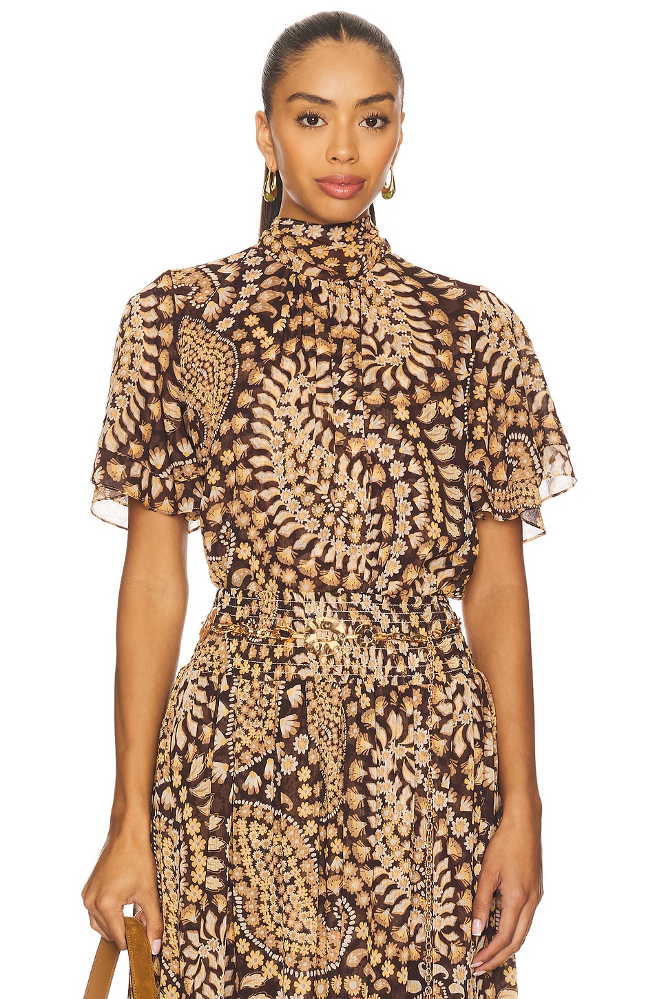 MISA Los Angeles Kaye Top in Daisy Paisley | REVOLVE