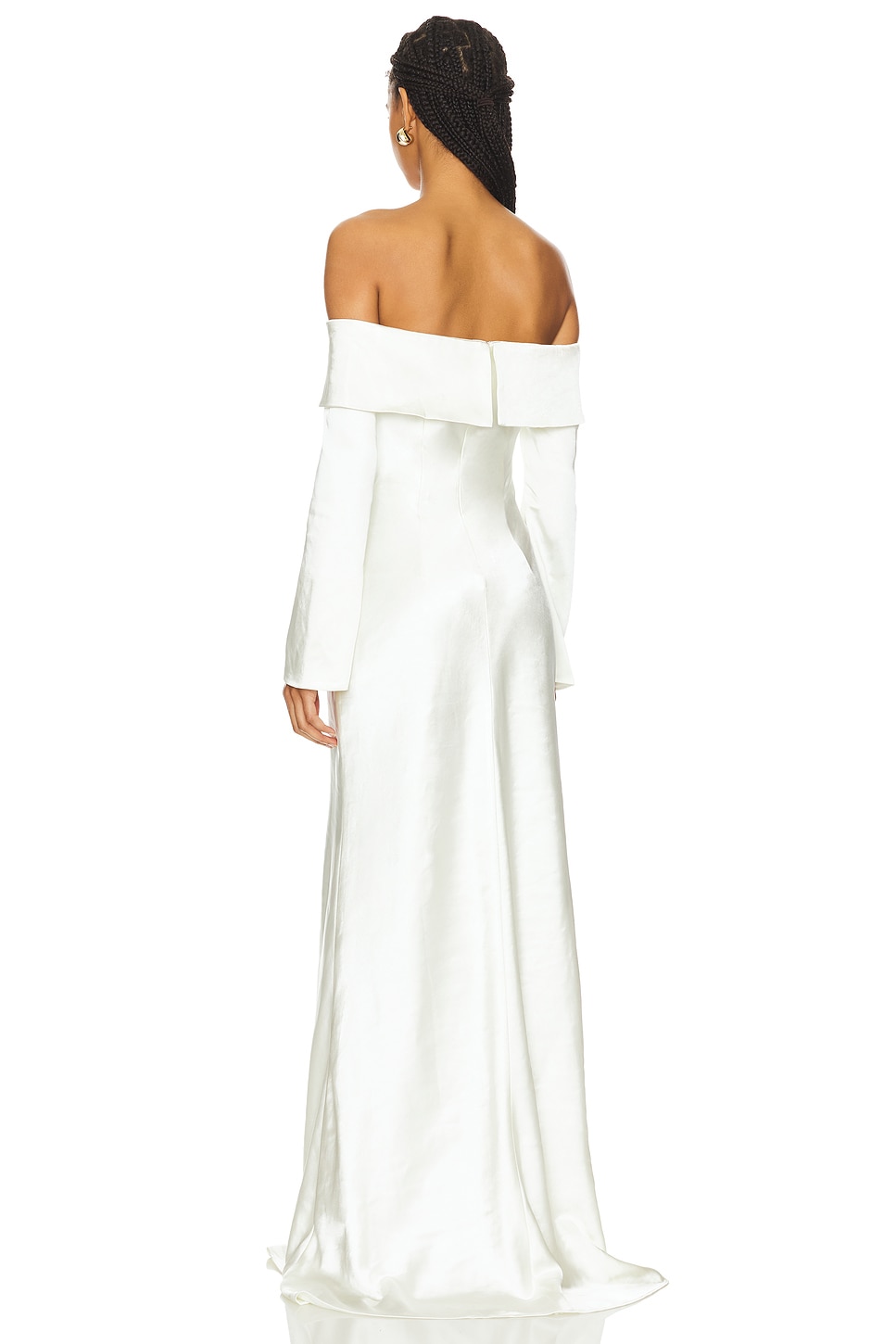 Bianca Off Shoulder Long Sleeve Gown