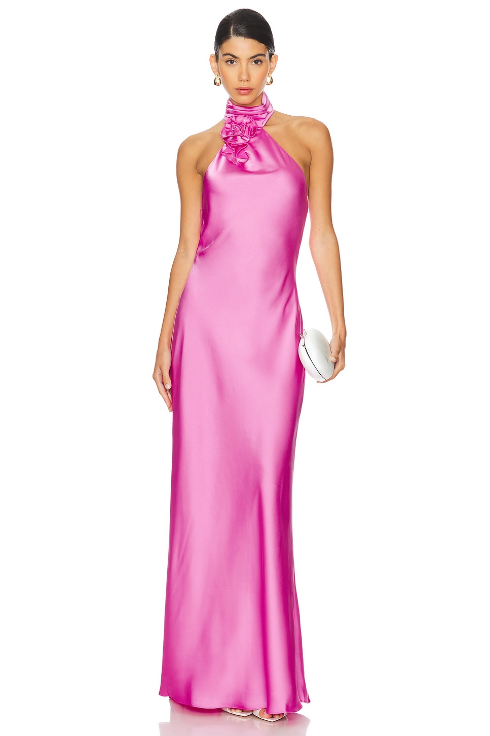 Teresa Rosette Detail Satin Gown