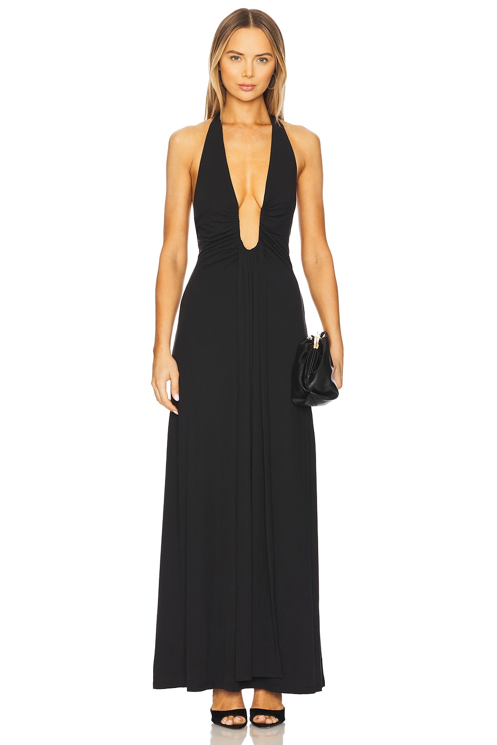 misha jennifer cupro maxi dress Long-Sleeve Plunge Misha - Jennifer Cupro Maxi