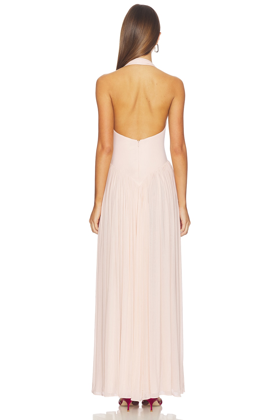 MISHA The Ophelia Jersey Maxi Dress in Soft Pink | REVOLVE
