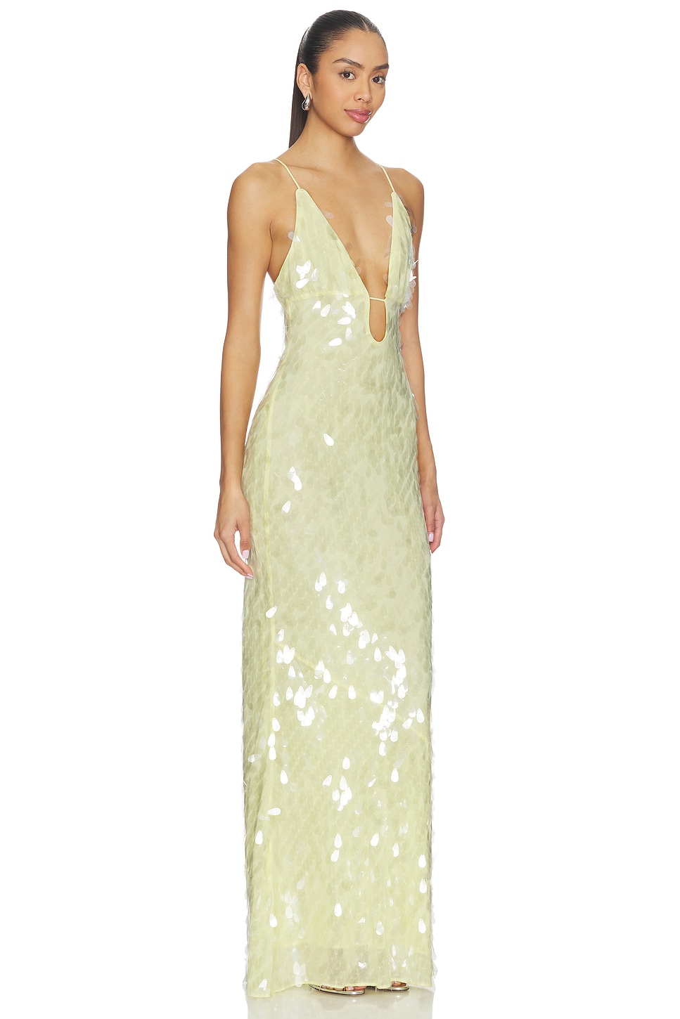 sapphire sequin maxi dress misha MISHA (mint/aqua) Sapphire Sequin gown