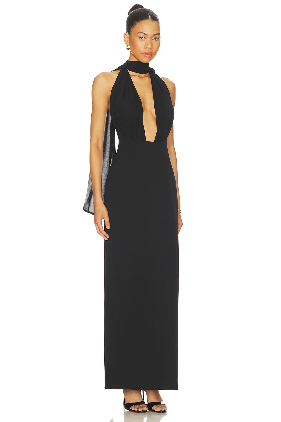 misha halter dress MISHA The Evianna Satin Gown