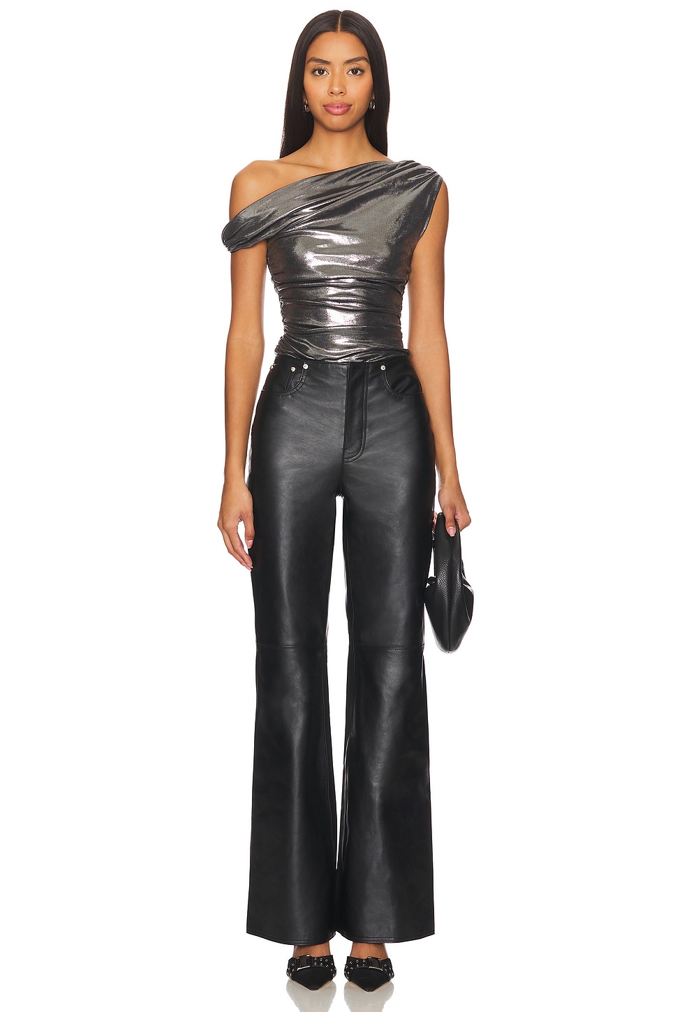 MISHA Paison Metallic Jersey Top thumbnail