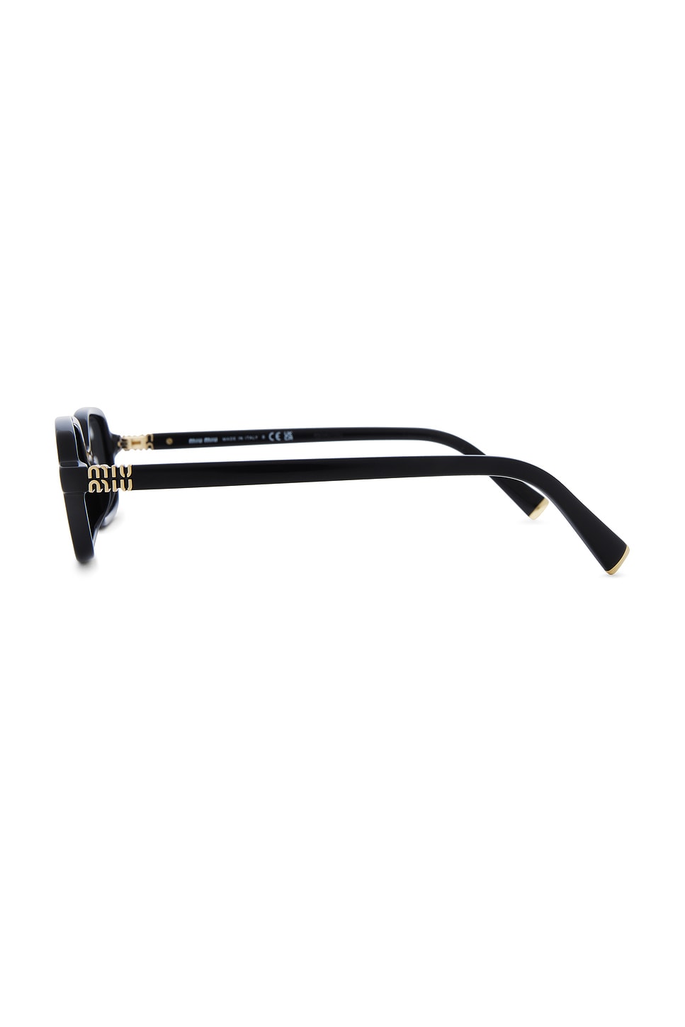 MiuMiu◆レクタングルサングラス ロゴ 洗練 ブラック MU14ZS MU 14ZS Miu Miu Sunglasses 16K08Z Black - eye-oo.com