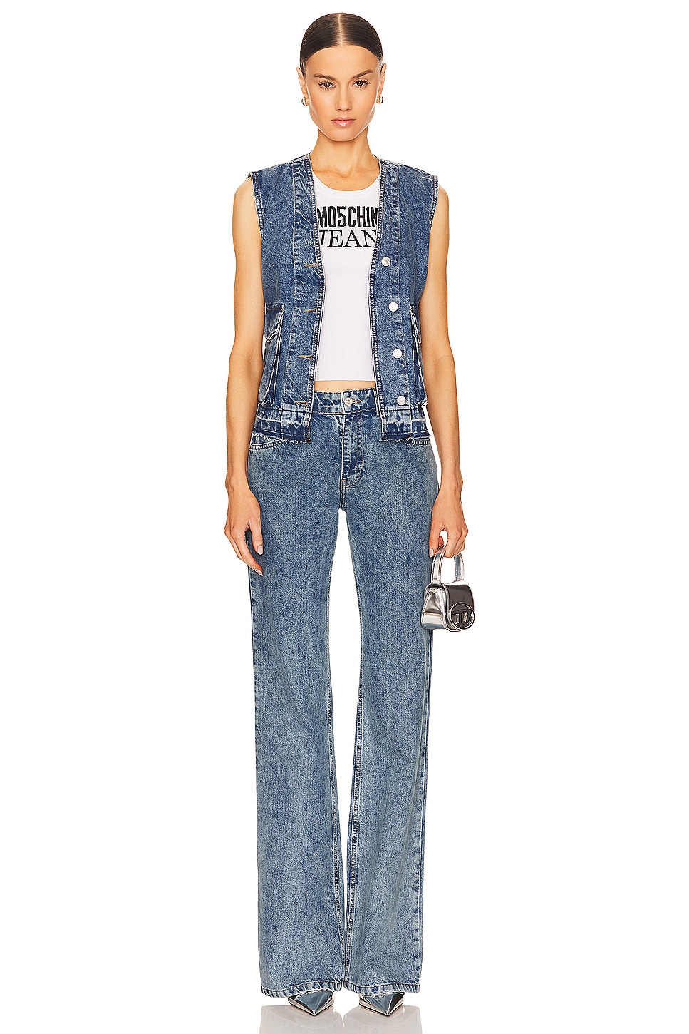 Moschino Jeans ベスト - Multi Blue | REVOLVE