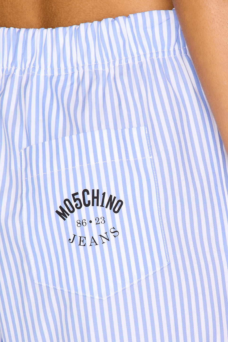Moschino Jeans Striped Pant in Multi Light Blue | REVOLVE
