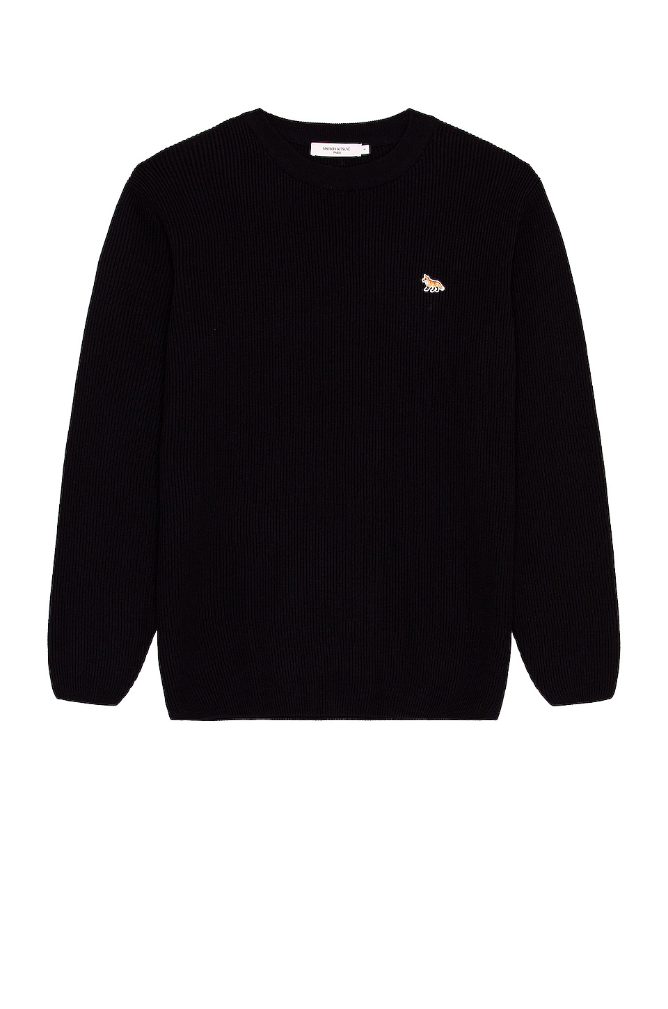 Maison Kitsune Baby Fox Patch Loose Pullover in Navy | REVOLVE