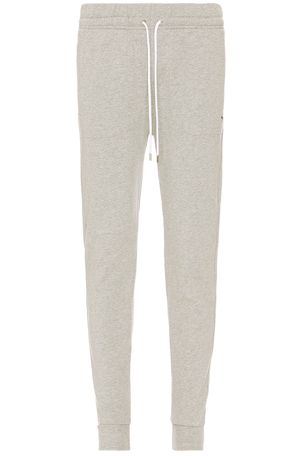 Maison Kitsune Tricolor Fox Patch Classic Jog Pant in Grey Melange