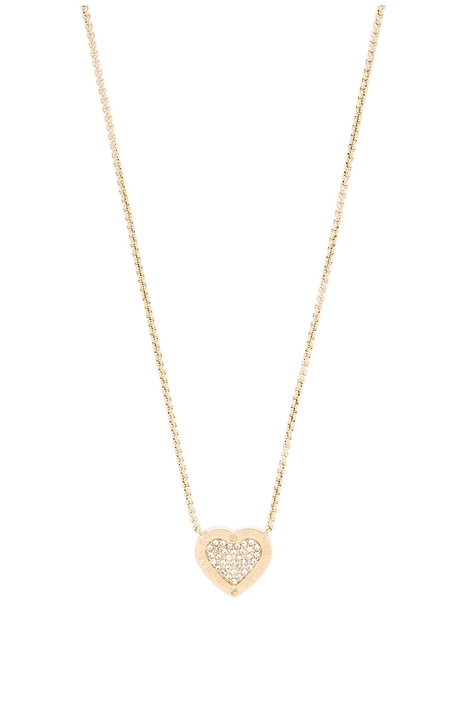 michael kors gold heart necklace