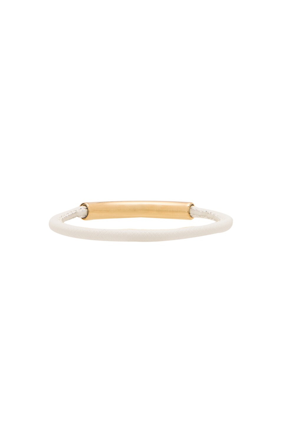 Michael Kors Padlock Leather Bracelet in Gold  White