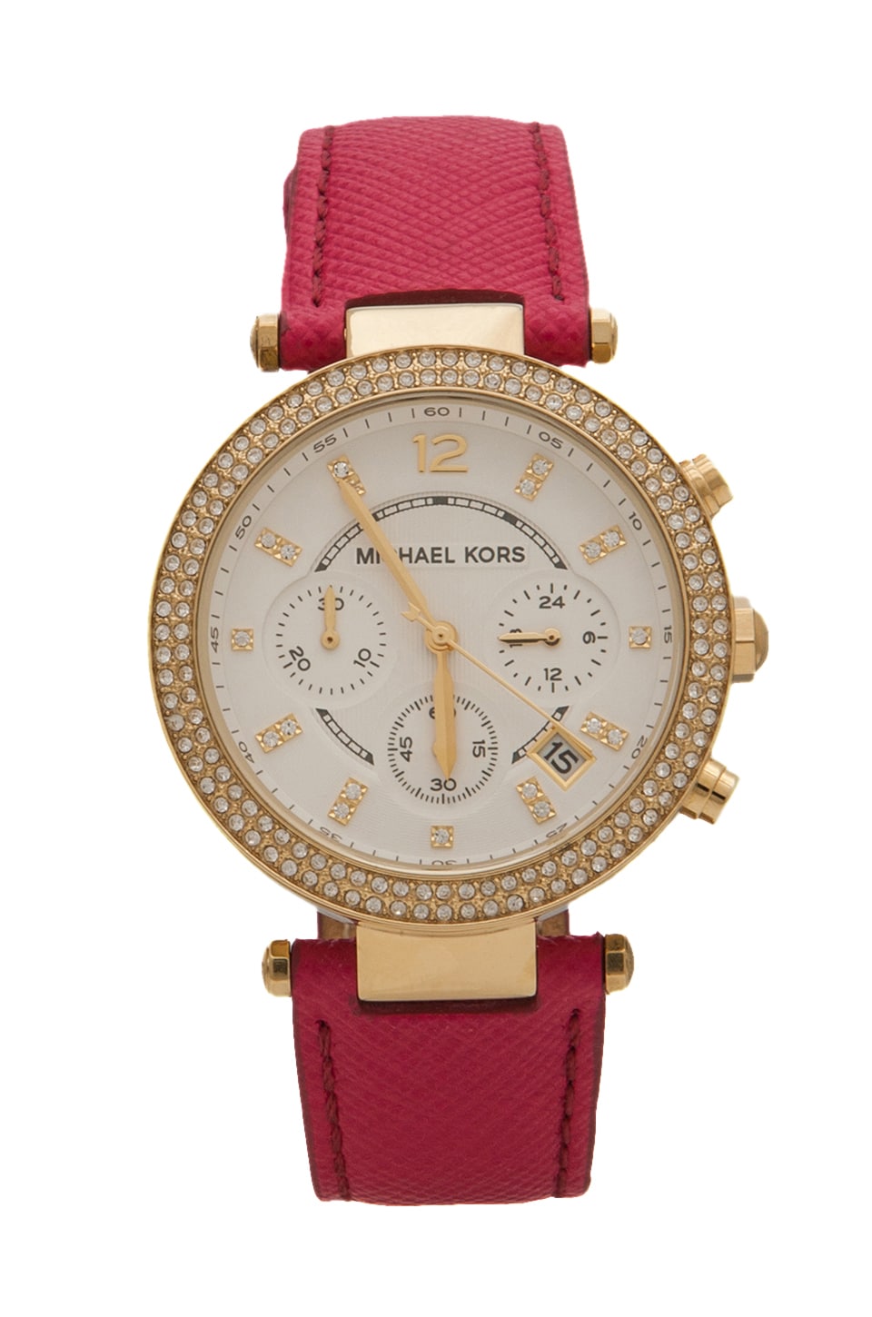 Michael Kors Parker Watch in Pink & Gold | REVOLVE