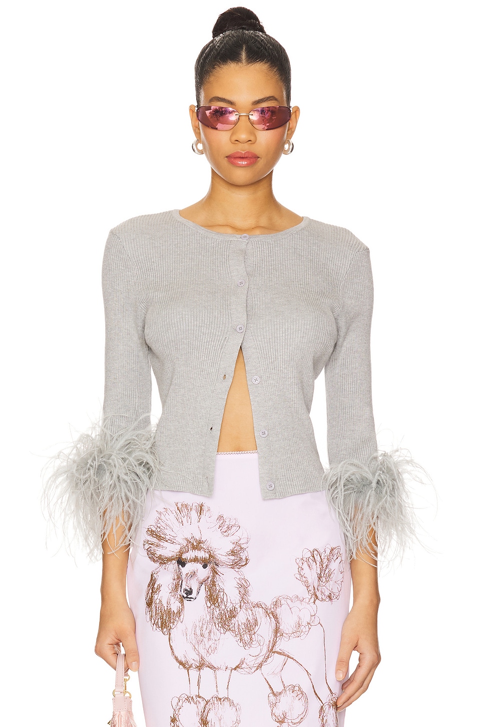 Cardigan With Feathers