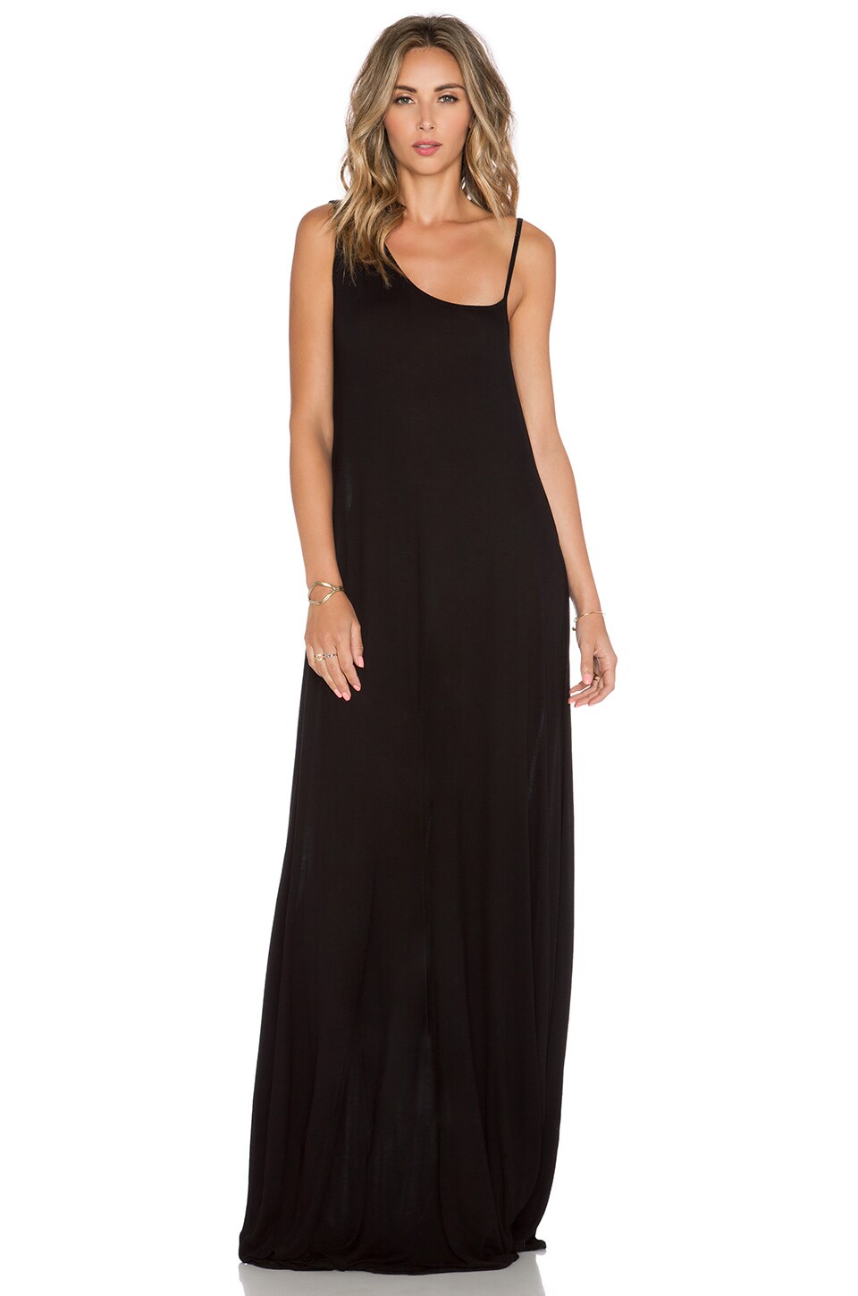 Michael Lauren Dutch One Shoulder Strap Dress in Black REVOLVE