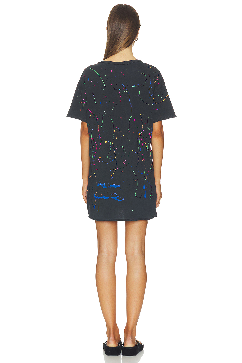 neon t shirt dress WOIUOSGV Glow in Dark Splatter Neon Tshirt Dresses for Women Sun Dress  Casual Simple Short Sleeve Round Neck Wrap Mini T Shirt Dress XXL :  Amazon.co.uk: Fashion
