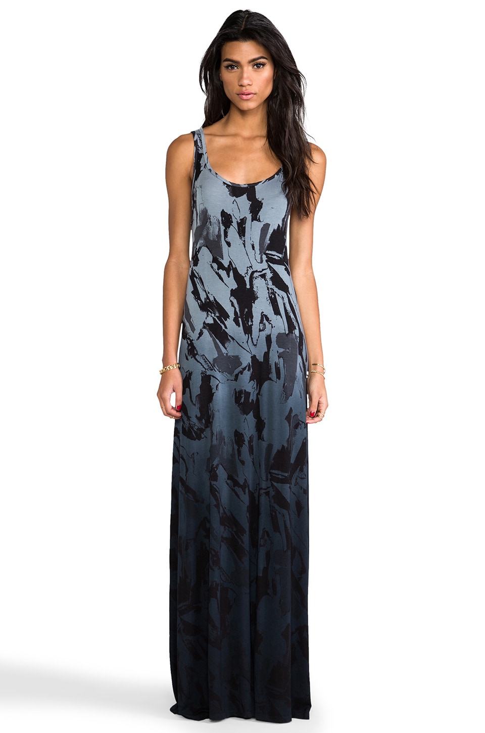 Michael Lauren Pax Tank Maxi Dress in Charcoal Ombre | REVOLVE