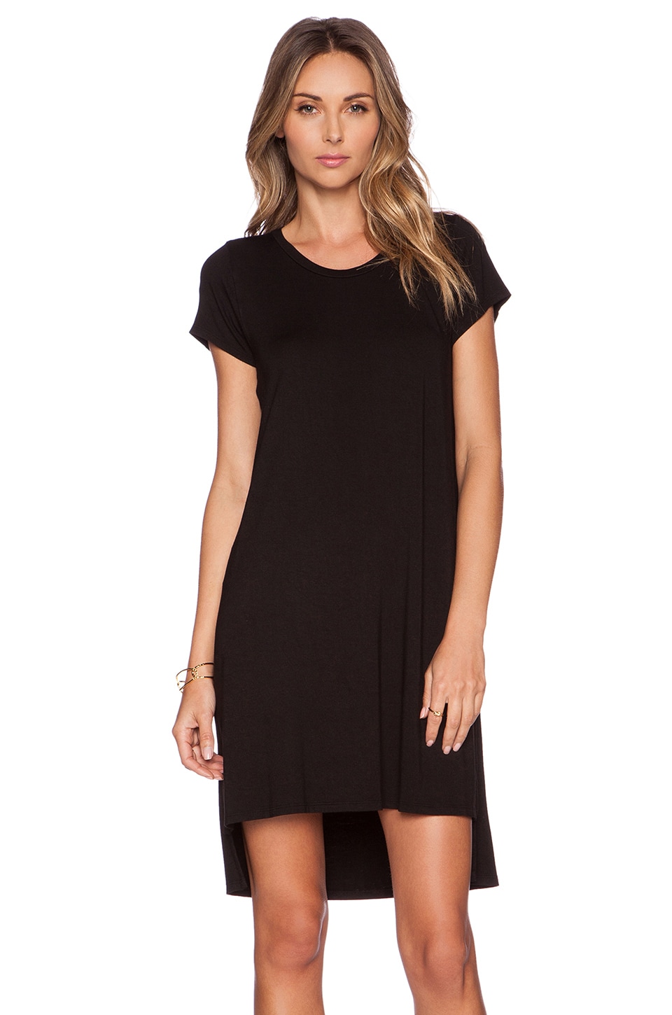 Michael Lauren Lucky Side Slit Dress in Black | REVOLVE