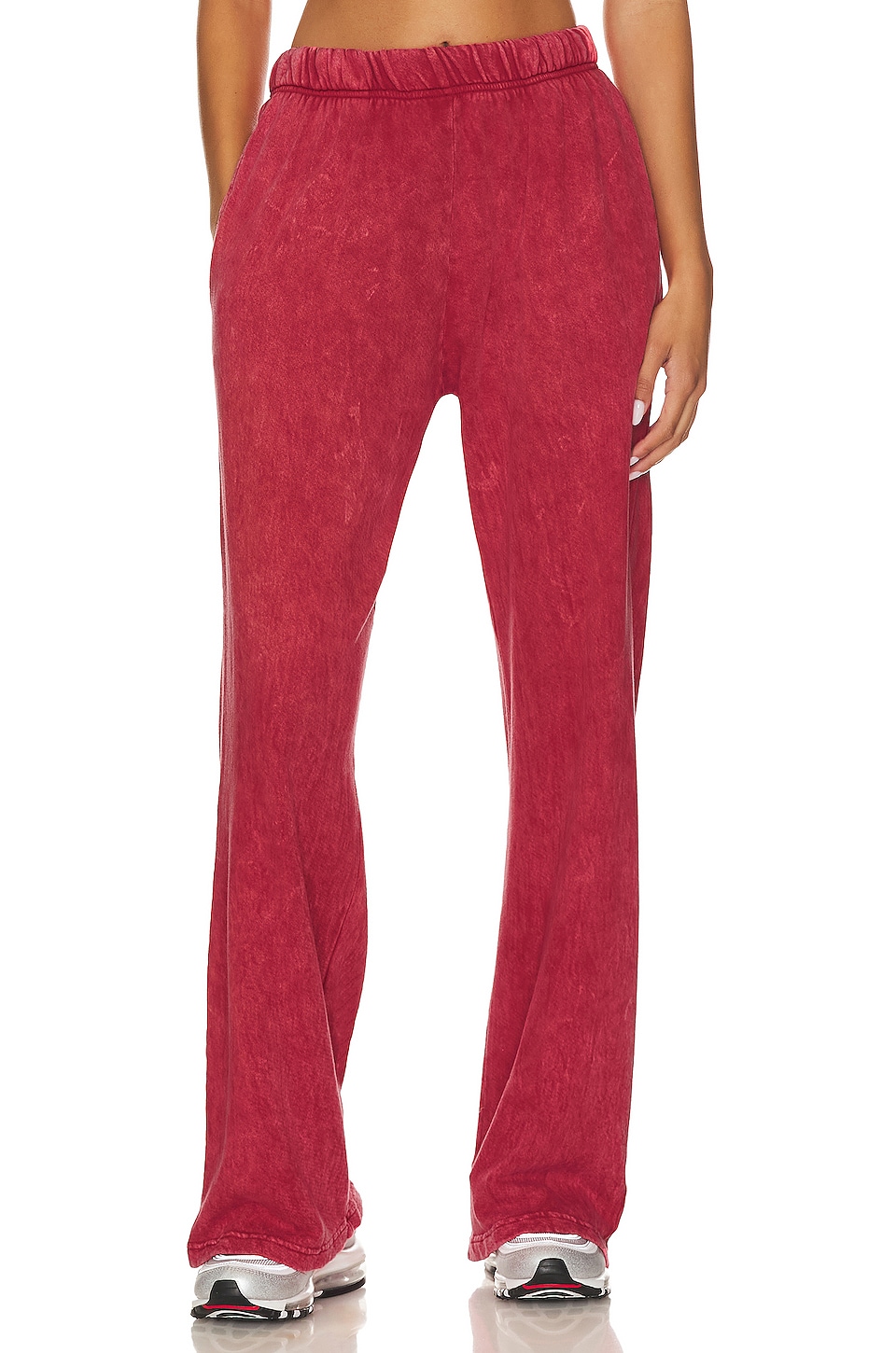 CASSIE PALAZZO PANTS (BABY PINK) - Maroon Red
