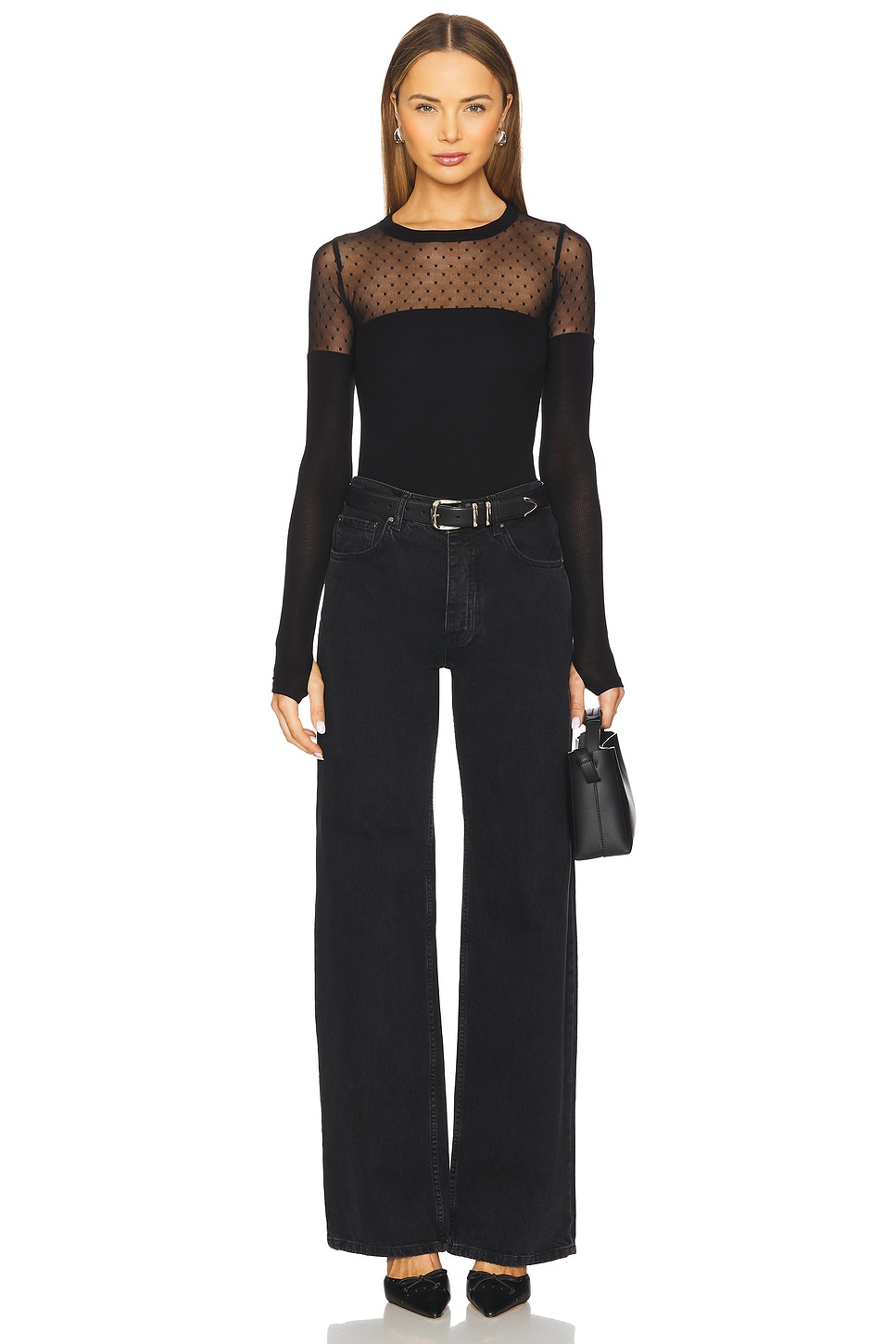 Michael Lauren Herbert 1/2 Lace Top thumbnail