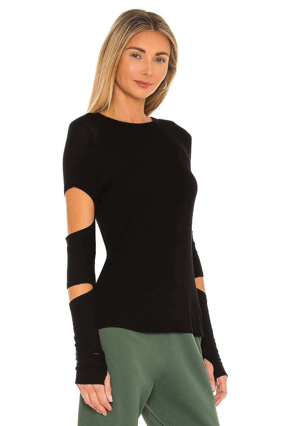 Michael Lauren Granger Fitted Tee in Black